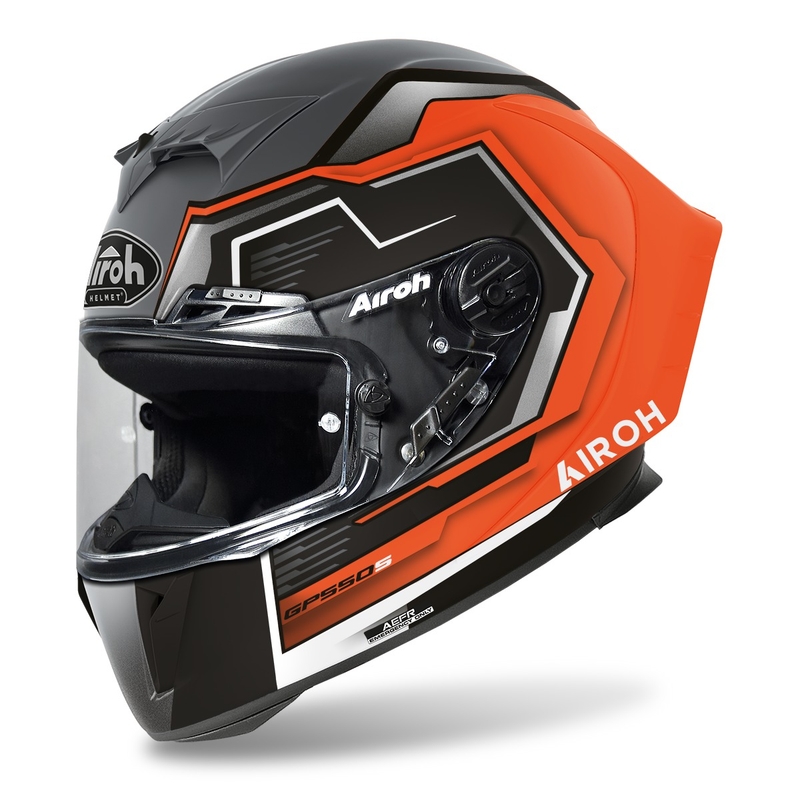 Integrální přilba na motorku Airoh GP550 S Rush 2022 fluo oranžová matná výprodej