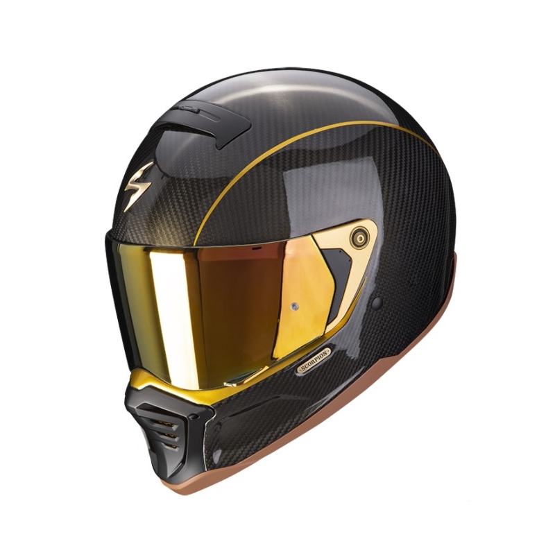 Integrální přilba na motorku Scorpion EXO-HX1 Carbon SE černo-zlatá
