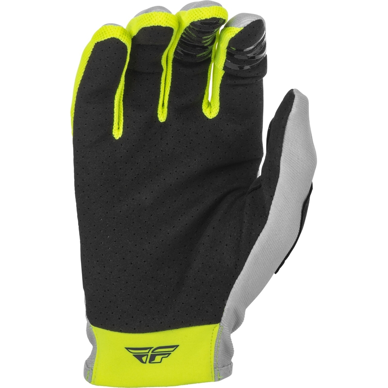 Motokrosové rukavice FLY Racing Lite 2022 šedo-modro-fluo žluté