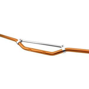 Cross/enduro moottoripyörän ohjaustanko trapetsilla oranssi