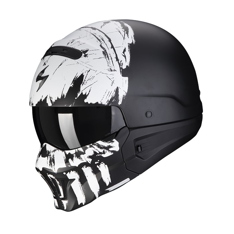 Přilba na motorku Scorpion EXO-COMBAT EVO MARAUDER matná černo-bílá