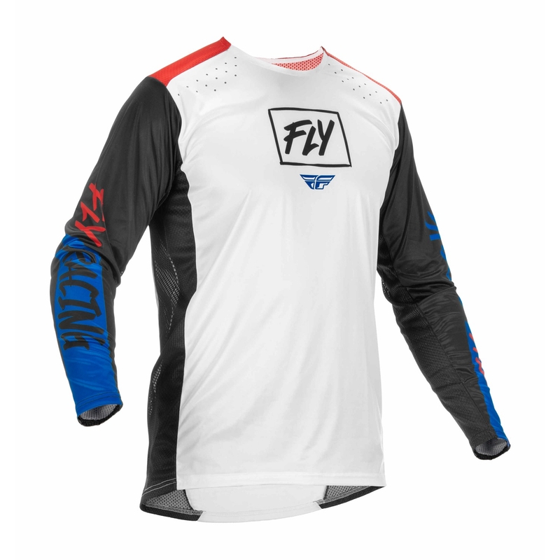 Motokrosový dres FLY Racing Lite 2022 bílo-červeno-modrý