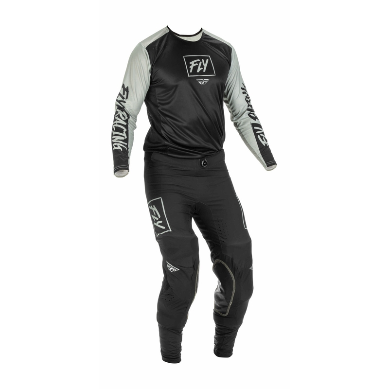 Motokrosové kalhoty FLY Racing Lite 2022 černo-šedé výprodej
