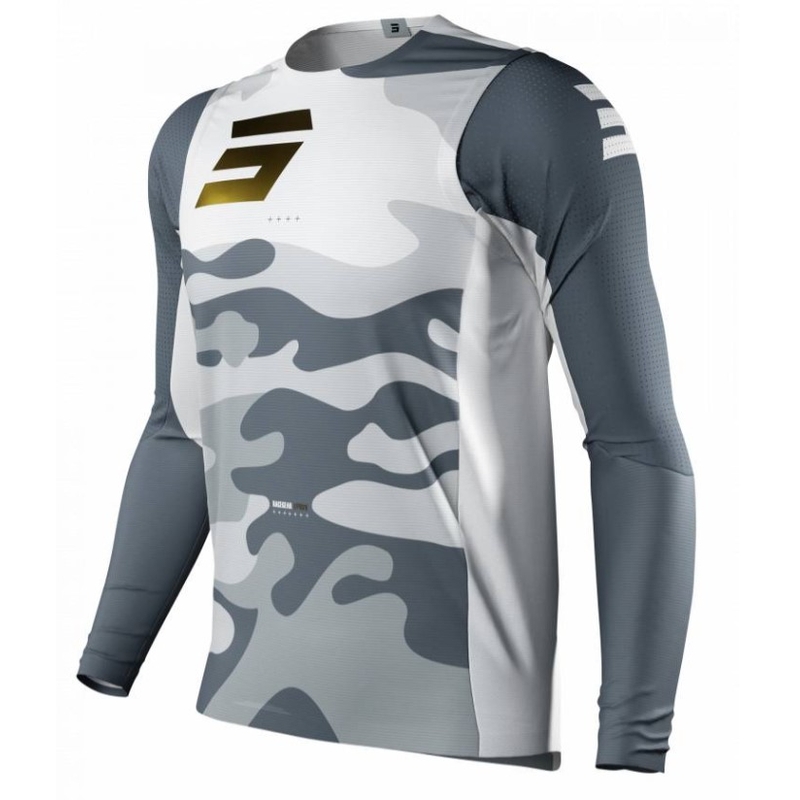 Motokrosový dres Shot Aerolite Prime bílo-šedý