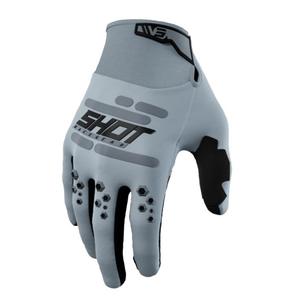 Motocross-hanskat Shot Vision harmaa