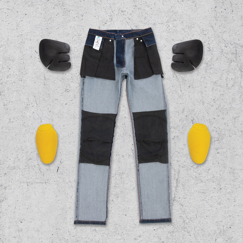 Dámské jeansy na motorku Oxford Original Approved Jeans Slim fit modré
