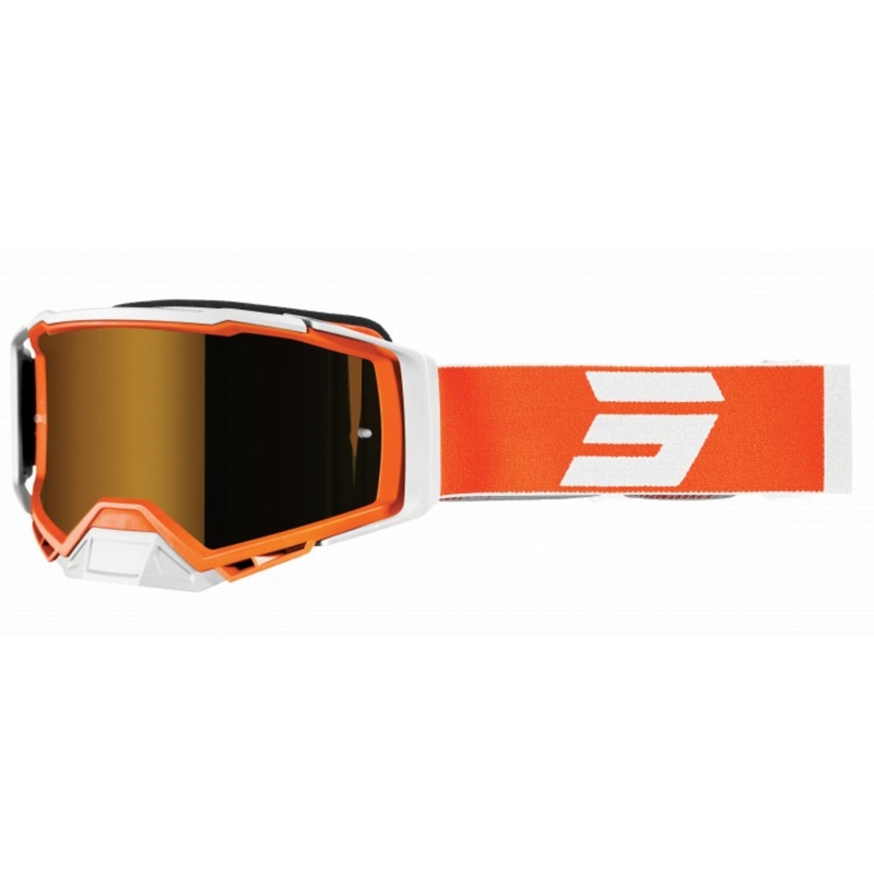 Motokrosové brýle Shot Core bílo-oranžové