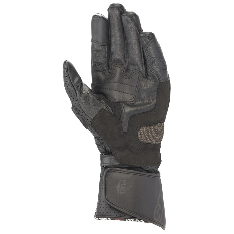 Alpinestars SP-8 mustat moottoripyöräkäsineet