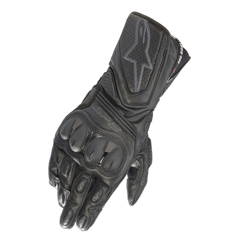 Alpinestars SP-8 mustat moottoripyöräkäsineet