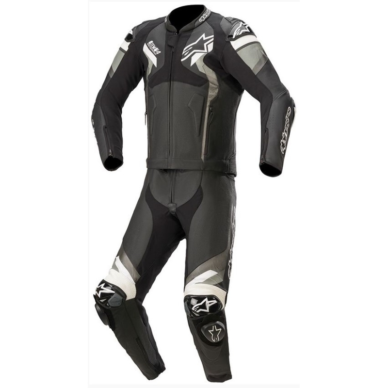 Dvoudílná kombinéza Alpinestars ATEM 4 černo-šedo-bílá