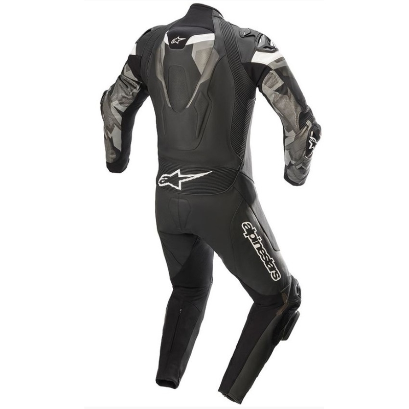 Jednodílná kombinéza Alpinestars ATEM 4 černo-šedo-bílá výprodej