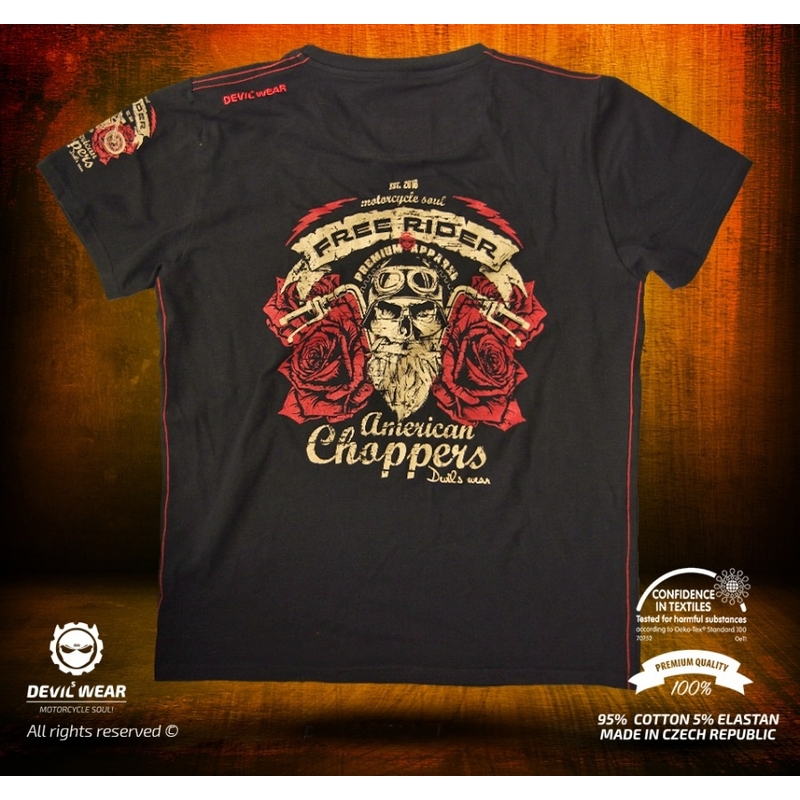 Pánské triko Devils Wear - Free Rider American Choppers