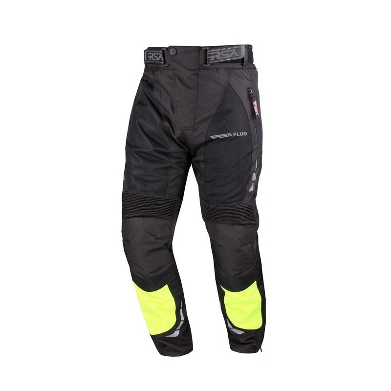 Kalhoty na motorku RSA Airforce černo-fluo žluté výprodej