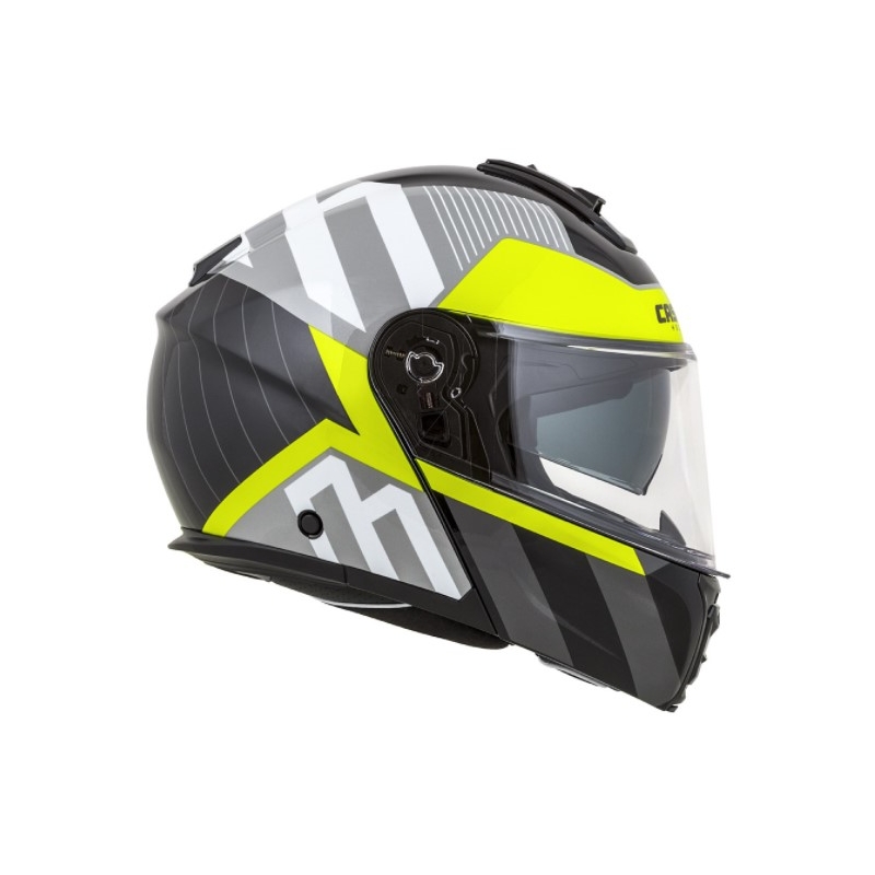 Vyklápěcí přilba na motorku Cassida Modulo 2.0 Profile bílo-šedo-černo-fluo žlutá