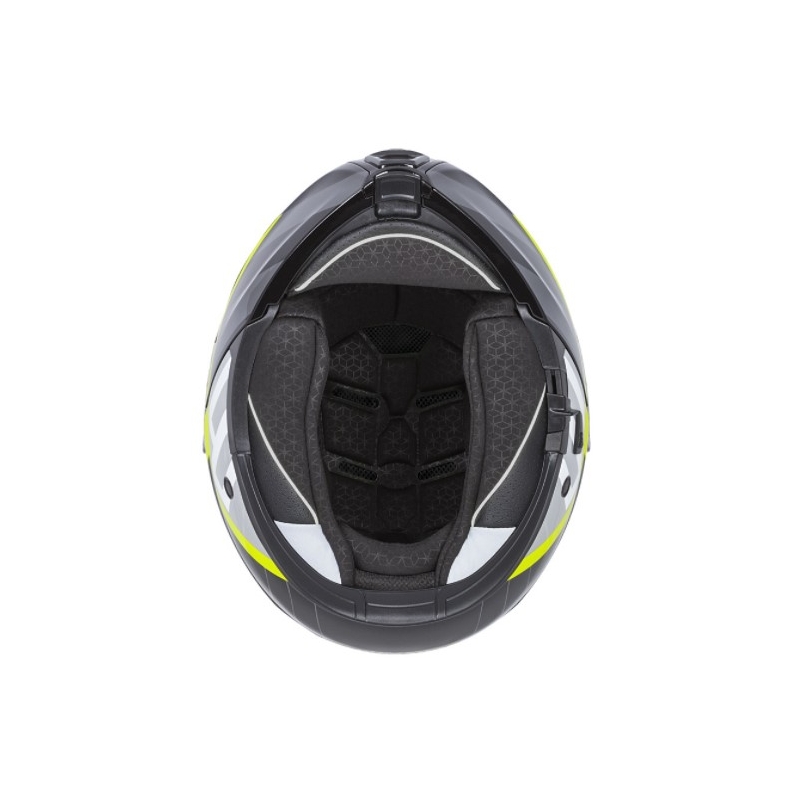 Vyklápěcí přilba na motorku Cassida Modulo 2.0 Profile bílo-šedo-černo-fluo žlutá
