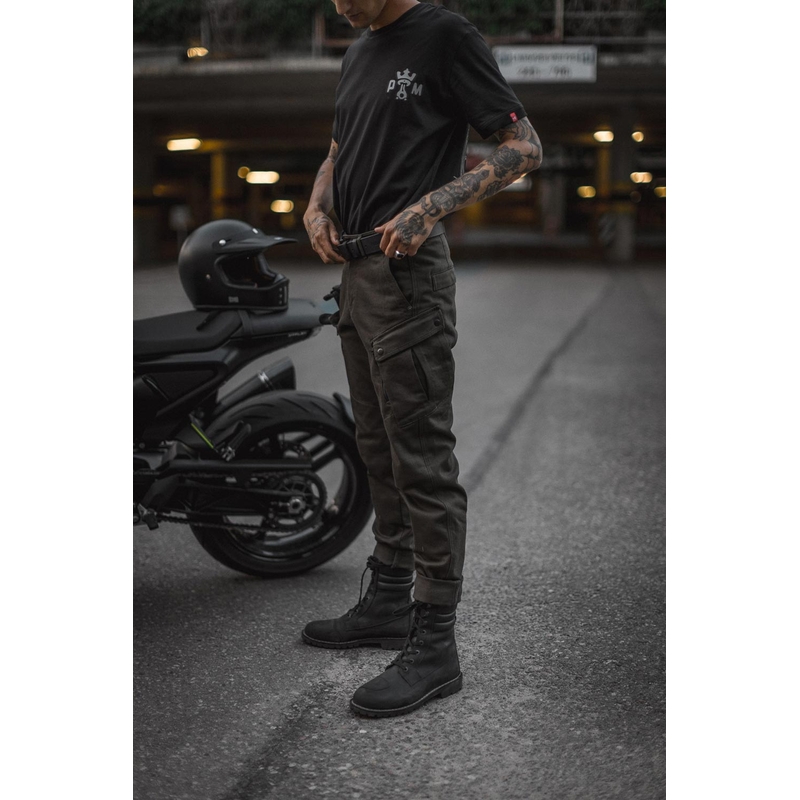 Moottoripyöräfarkut PANDO MOTO Mark Kev oliivinvihreä alennusmyynti