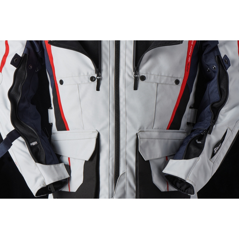 Furygan Brevent 3 in 1 harmaa-musta-punainen-sininen moottoripyörätakki alennusmyynti