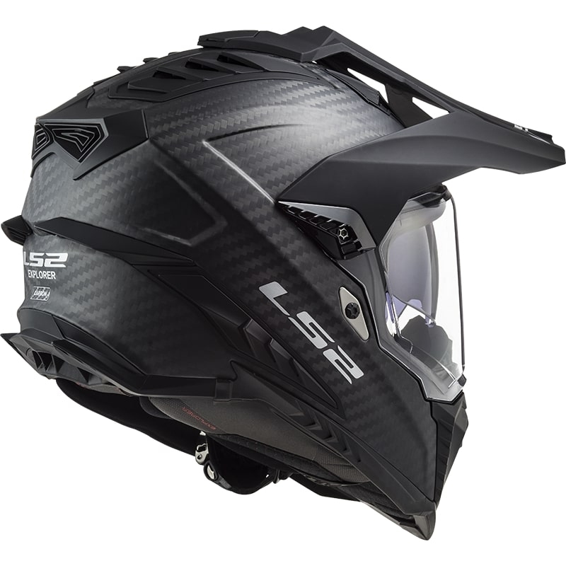 Enduro kypärä LS2 MX701 Explorer C Solid Carbon Musta Mattainen