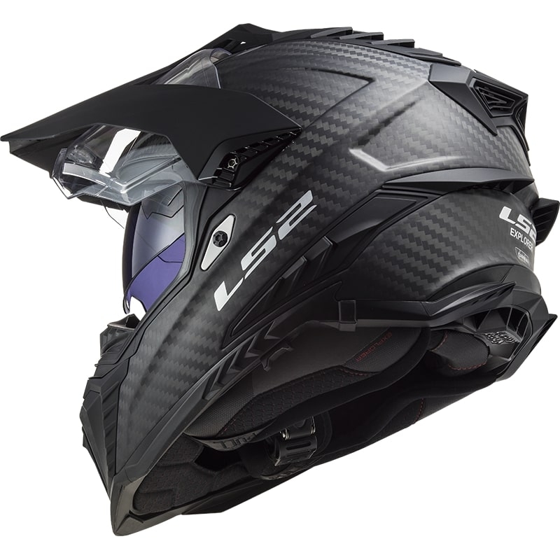 Enduro kypärä LS2 MX701 Explorer C Solid Carbon Musta Mattainen