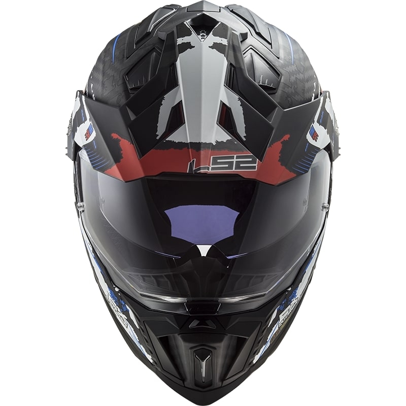 Enduro kypärä LS2 MX701 Explorer C Extend musta-sininen-punainen