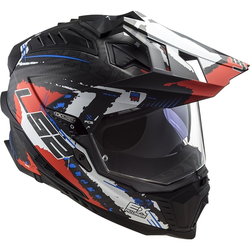 Enduro kypärä LS2 MX701 Explorer C Extend musta-sininen-punainen
