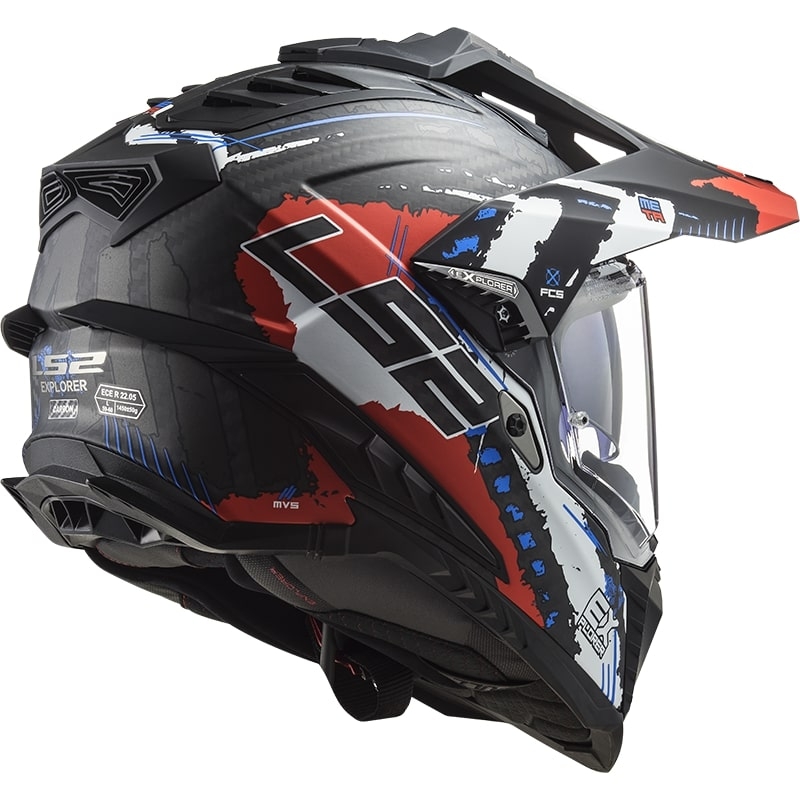 Enduro kypärä LS2 MX701 Explorer C Extend musta-sininen-punainen