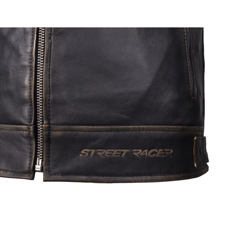 Street Racer Tribe Retro Ruskea moottoripyörä takki