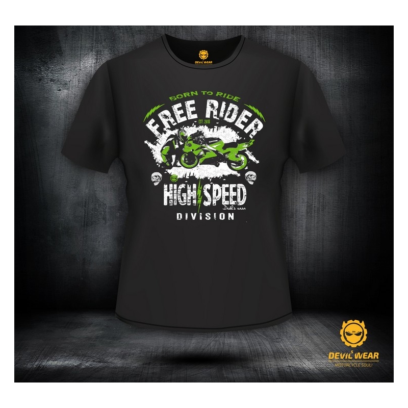 Pánské triko Devils Wear - Free Rider Kawasaki ZX6 R Ninja