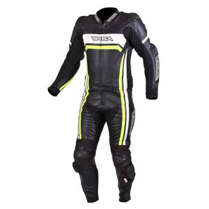 Pánská kombinéza na motorku RSA Virus černo-bílo-fluo žlutá výprodej