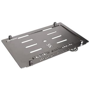 Ruostumattomasta teräksestä pad alle rekisterikilven Harley Skull