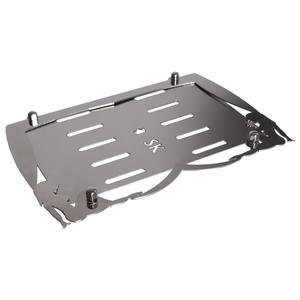 Ruostumattomasta teräksestä valmistettu tyyny SK-merkkikilven alapuolella Beach Patrol