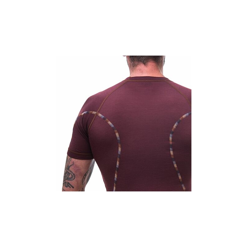 Pánské triko Sensor Merino Air vínové výprodej