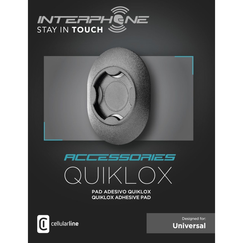 Interphone SMQUIKLOXPAD -liimapohja QUIKLOX-pidikkeille musta