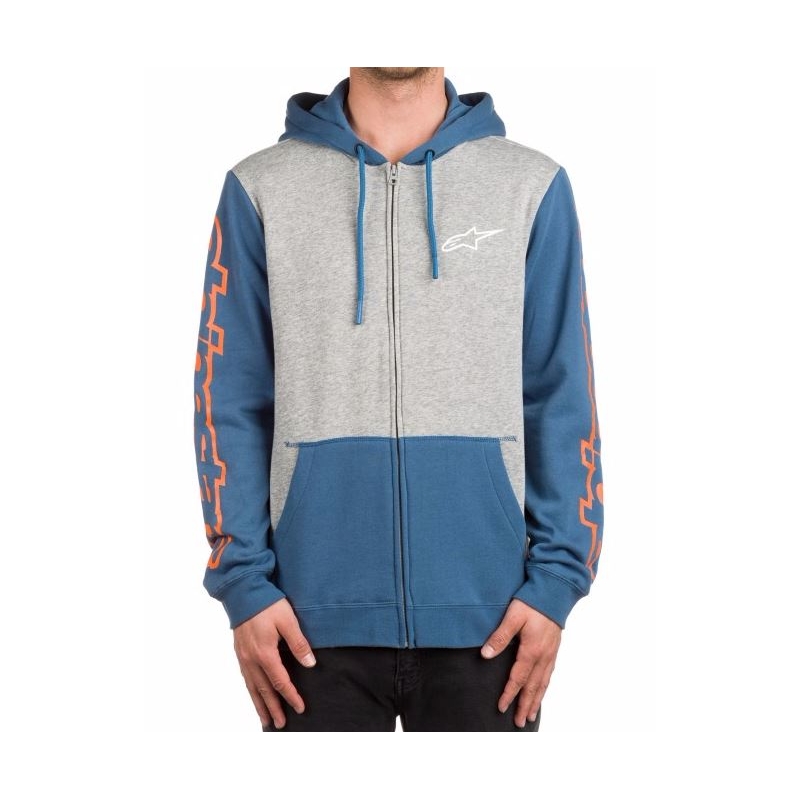 Mikina Alpinestars Machine Fleece šedo-modrá výprodej