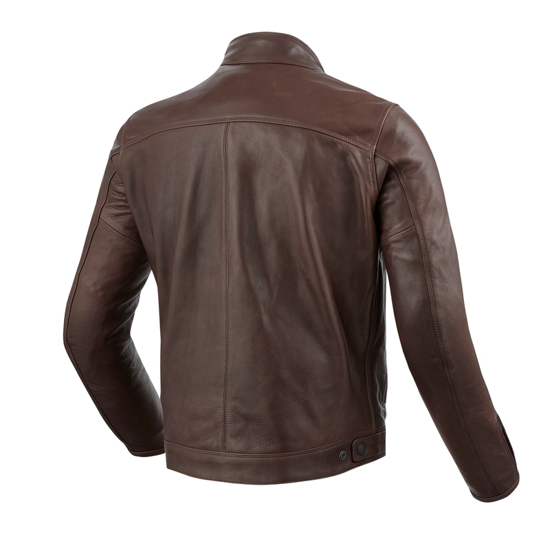 Kožená bunda na motorku Revit Gibson hnědá výprodej