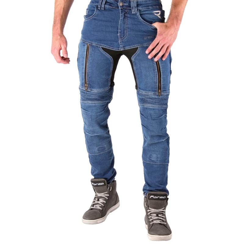Jeansy na motorku Street Racer Denim modré výprodej
