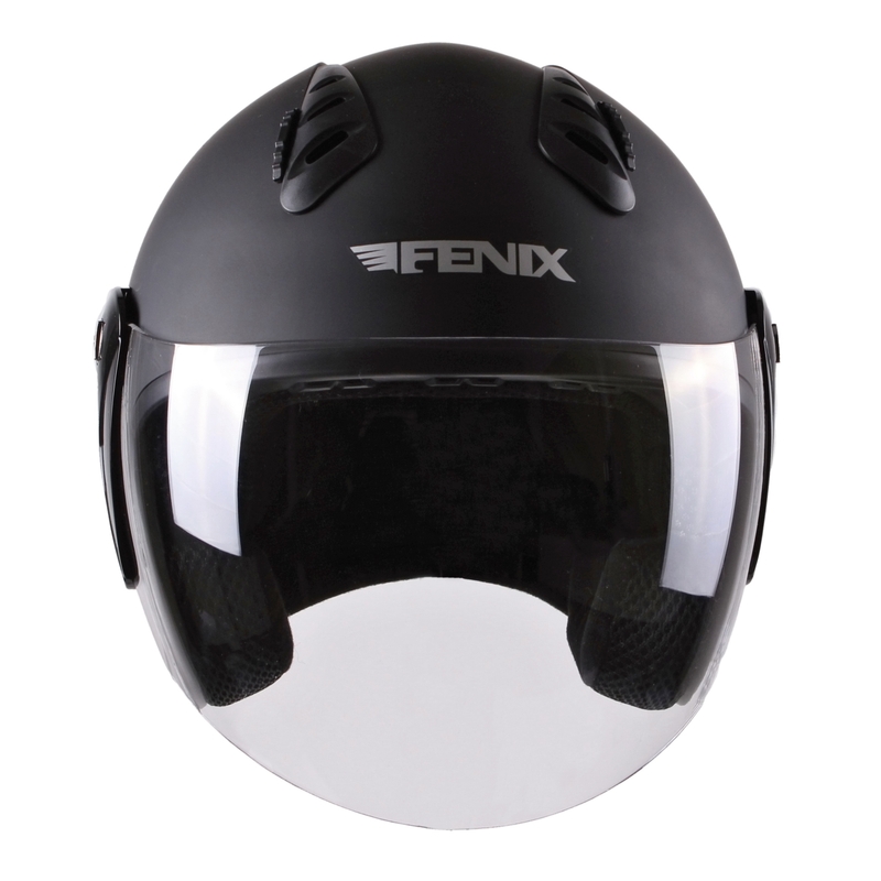 Přilba na motorku otevřená Fenix 818 černá matná výprodej