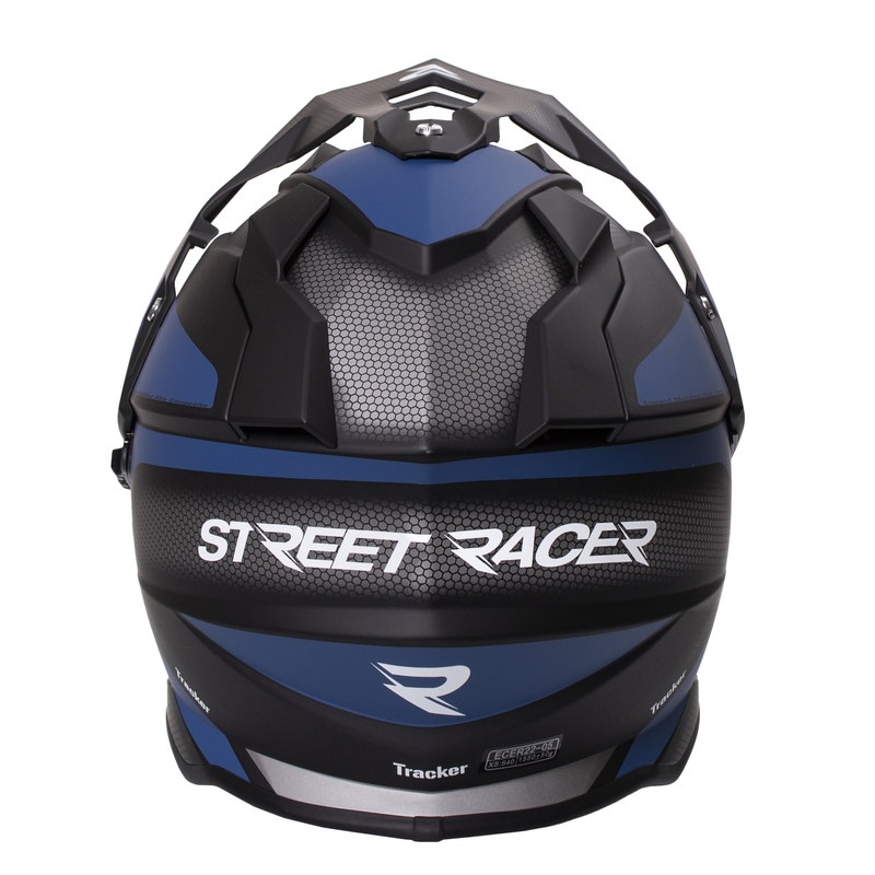 Enduro kypärä Street Racer Tracker musta-sininen