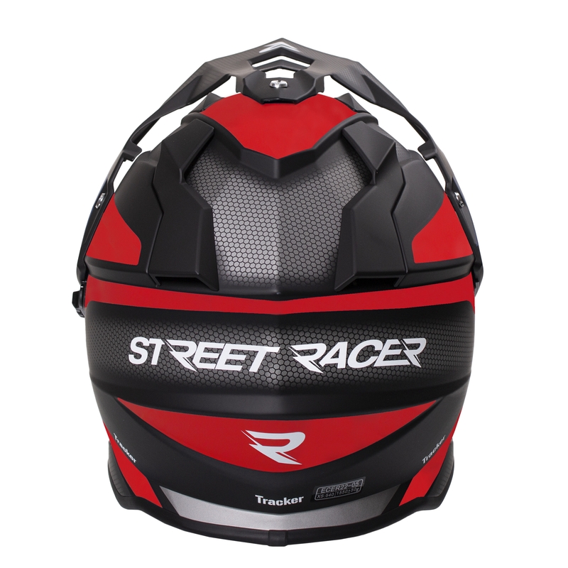 Enduro kypärä Street Racer Tracker musta-punainen