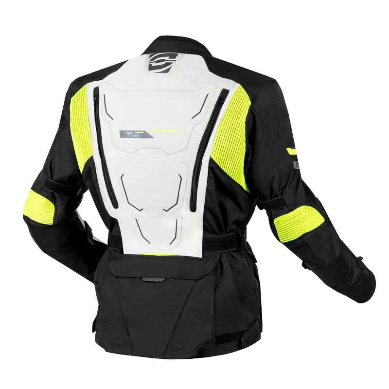 Bunda na motorku Ozone Sahara černo-šedo-fluo žlutá výprodej