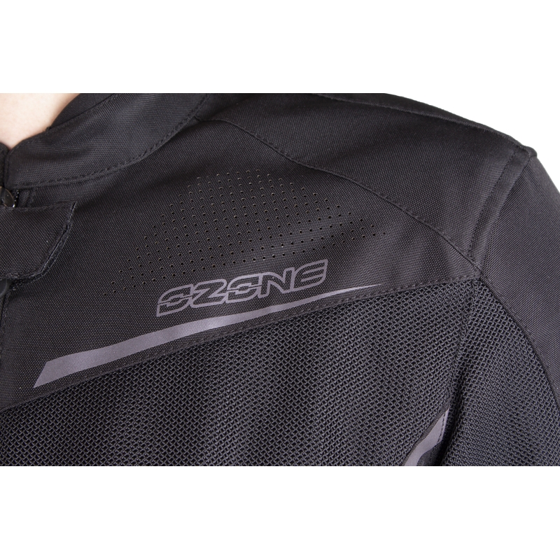 Naisten Ozone Jet II Musta moottoripyöräily takki alennusmyynti