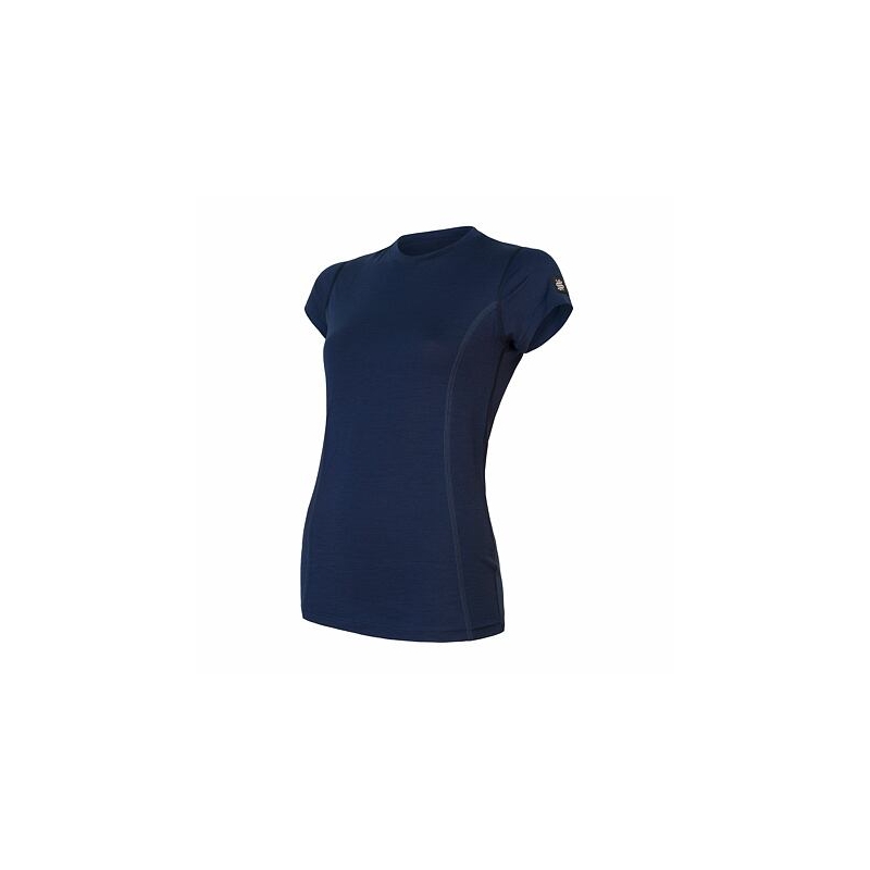 Dámské triko Sensor Merino Active tmavě modré - krátký rukáv výprodej