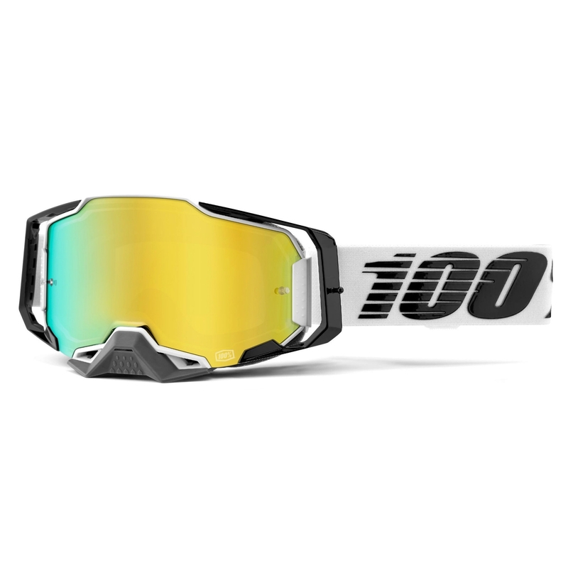 Motokrosové brýle 100% ARMEGA Atmos zrcadlové zlaté plexi
