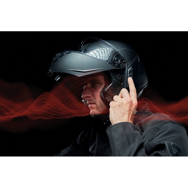 Vyklápěcí přilba na motorku s Mesh headsetem SENA Impulse černá matná