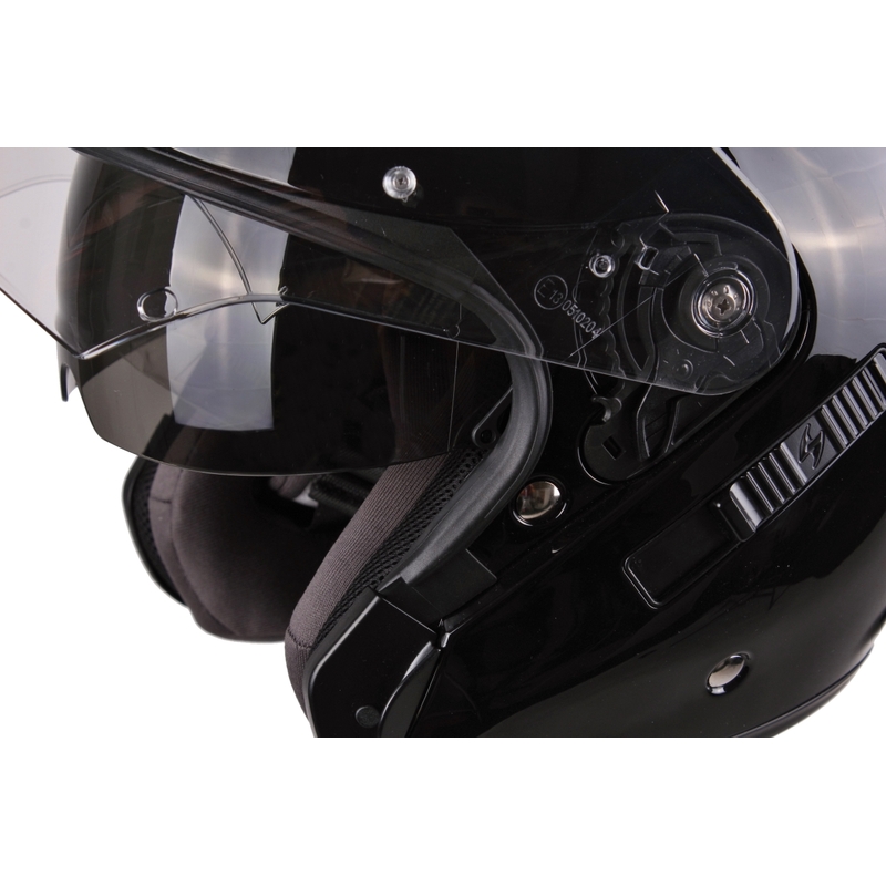 Přilba na motorku Scorpion EXO-220 černá lesklá výprodej