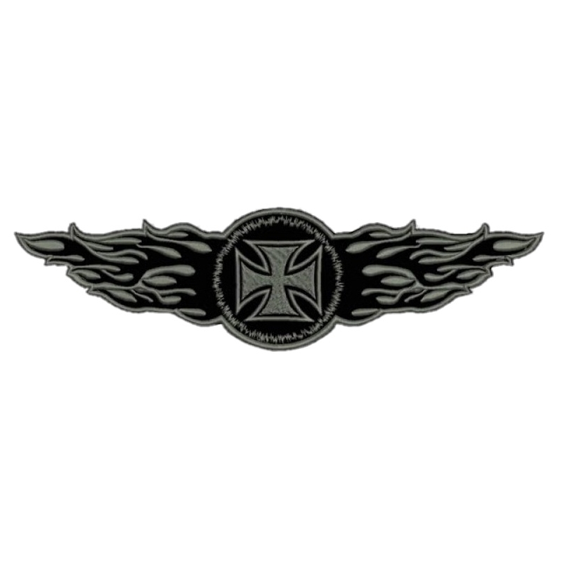 Patch Flames harmaa
