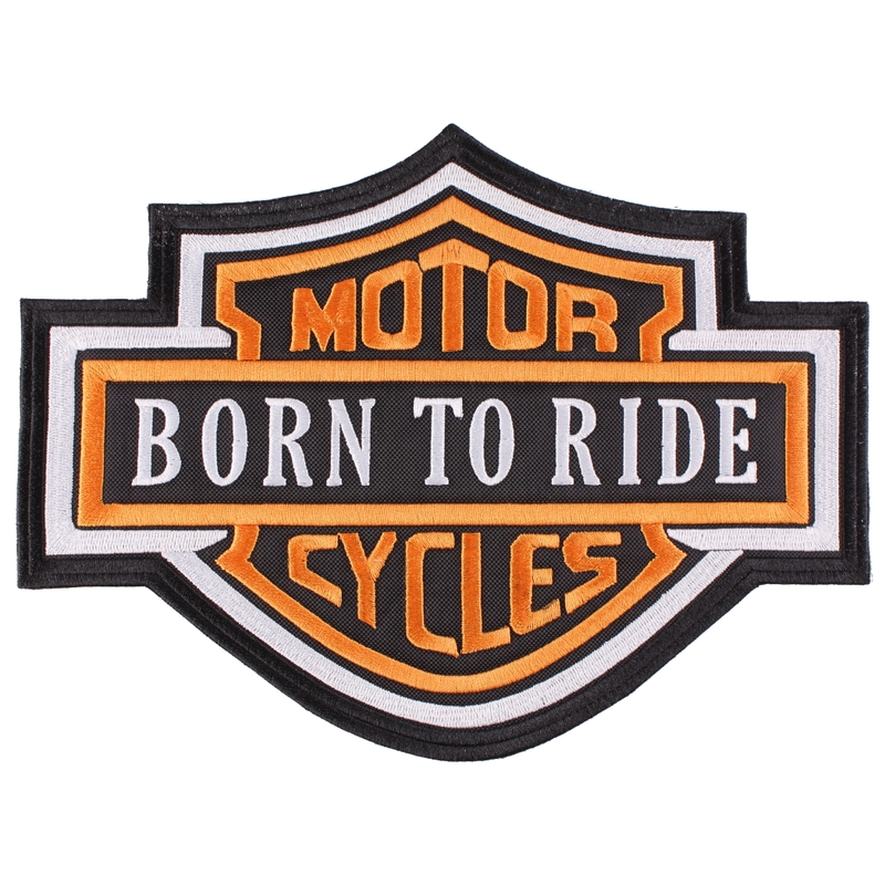 Patch Motor Cycles oranssi - suuri