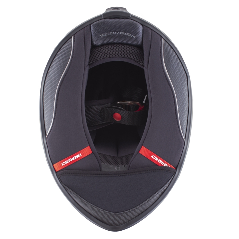 Integrální přilba Scorpion EXO-1400 Carbon Air Legione černo-bílá výprodej