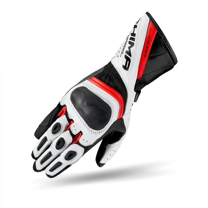 Naisten Shima Miura Black-White-Fluo Red Moottoripyöräilykäsineet