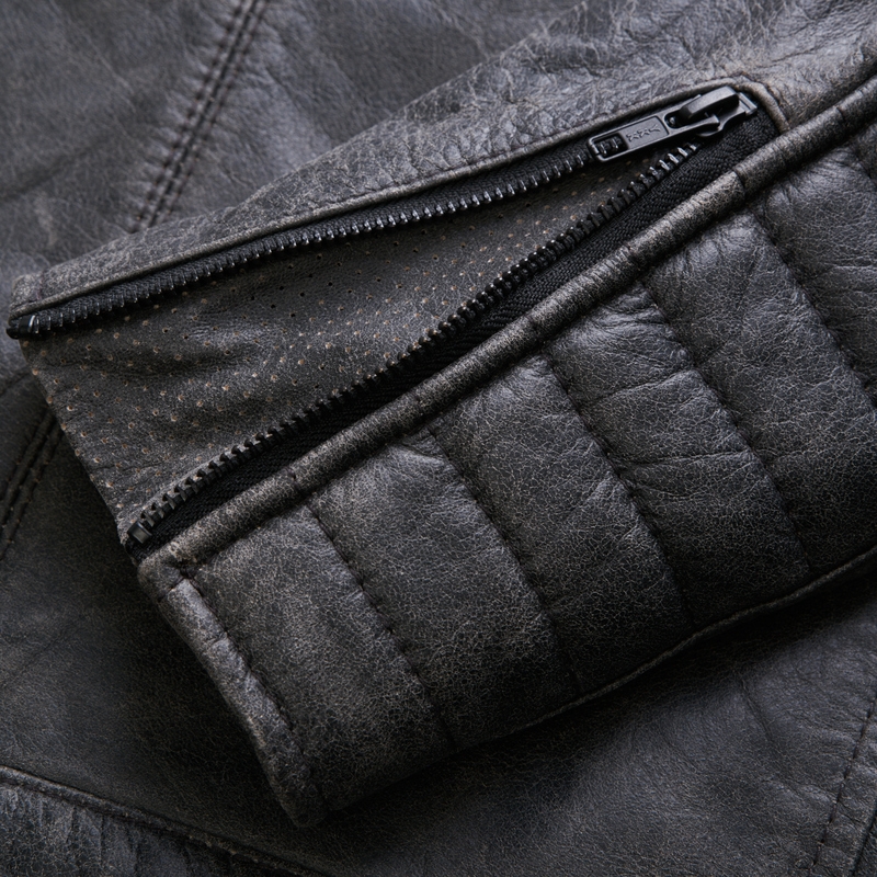 Moottoripyörätakki BROGER Ohio Vintage harmaa alennusmyynti